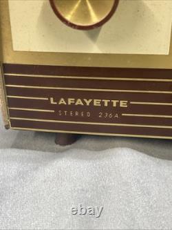 Vintage Lafayette Stereo 236A Tuned Amplifier Parts Only Powers On Burn Smell