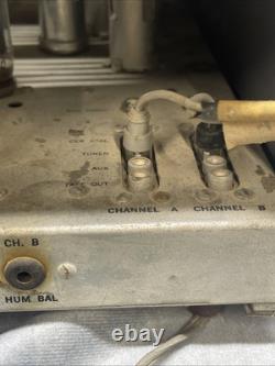 Vintage Lafayette Stereo 236A Tuned Amplifier Parts Only Powers On Burn Smell