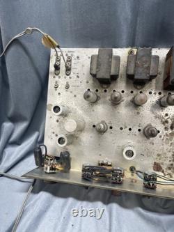 Vintage Lafayette Stereo 236A Tuned Amplifier Parts Only Powers On Burn Smell